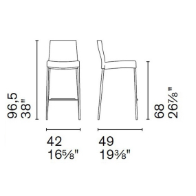 Стул полубарный Calligaris Aida CS2017, Desert