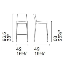 Стул полубарный Calligaris Aida CS2017, Desert