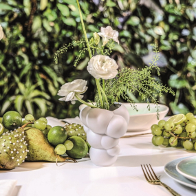 Ваза Skum 14 см, белая матовая