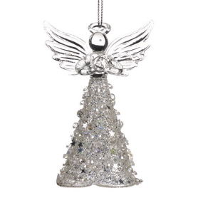 Елочная игрушка "Ангел с книгой" 9 см