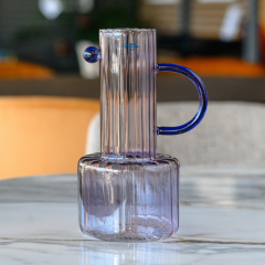 Ваза Glass Design Art 24 см, цвет фиолетовый