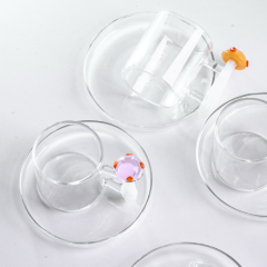 Чашка для эспрессо с блюдцем "Розовый гриб" Alice 100 мл