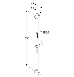 Комлект для душа Kludi Nova Fonte Puristic 2084005-15, хром