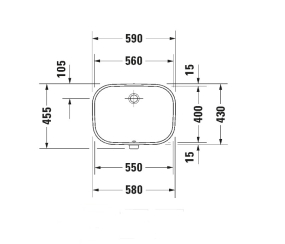 Раковина встраиваемая Duravit D-Code 56х40 0338560000