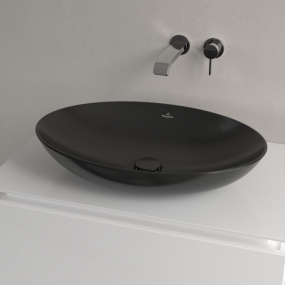 Раковина накладная Villeroy & Boch Loop & Friends 62х42, CeramicPlus, 4A4801I4, из TitanCeram, графит