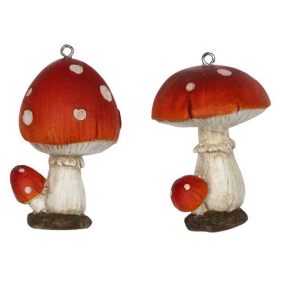 Елочная игрушка "Мухомор двойной" 6 см, в ассортименте