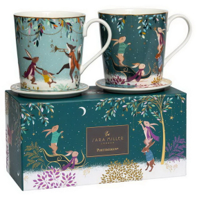 Набор кружек на подставках Sara Miller London Woodland Tales 340 мл, 4 предмета