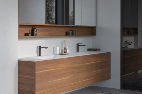 Раковина Holbi Sirius 77 SR 77х35, из Soft Rock, белая матовая, с клапаном