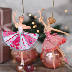 Новогодняя игрушка "Балерина в розовом" 17 см, в ассортименте