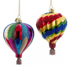 Новогодняя игрушка "Воздушный шар" 9 см, в ассортименте