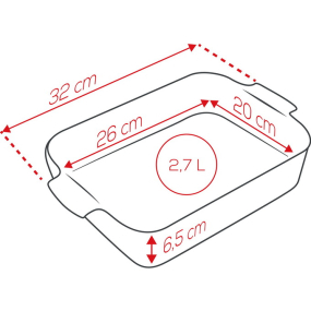 Форма для запекания прямоугольная Appolia 20х32 см, цвет шалфей