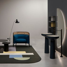 Раковина Antonio Lupi Ago, 50х50, из Flumood, белый матовый