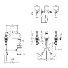 Смеситель для раковины Devon & Devon Black Dandy MARF46CRBD, хром