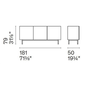 Комод Calligaris Sinuosa CS6216, Matt Pearl Beige