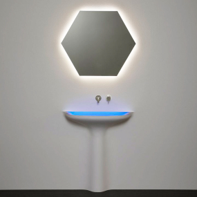 Раковина Antonio Lupi Calice, 90x48, из Corian, встраиваемая в стену