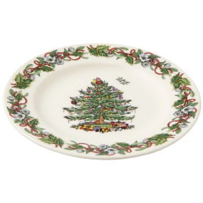 Набор тарелок салатных Christmas Tree 20 см, 4 шт, борт с орнаментом