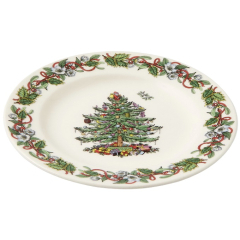 Набор тарелок салатных Christmas Tree 20 см, 4 шт, борт с орнаментом