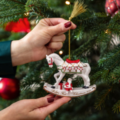 Елочная игрушка "Лошадка-качалка" Christmas Classics 10 см