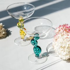Бокал для шампанского/десерта Desert Plants 300 мл, цвет аквамарин
