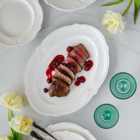 Блюдо овальное Rocaille Blanc 38,6 см