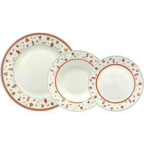 Набор посуды на 6 персон New Olimpia Christmas Wonderland, 18 предметов