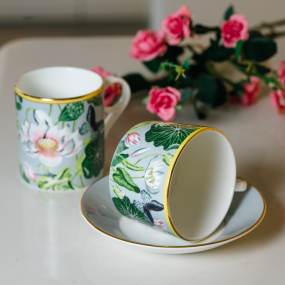 Чашка чайная с блюдцем "Водяная лилия" 210 мл