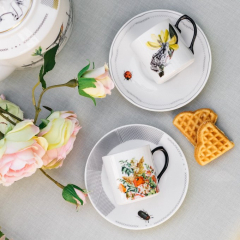 Набор чашек кофейных с блюдцами Petites Histoires 84 мл, 4 предмета