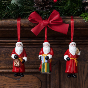 Набор елочных игрушек "Санта Клаусы" 8х3,5 см, 3 шт