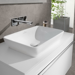 Раковина накладная Villeroy & Boch Venticello 55х36, CeramicPlus, 411355R1