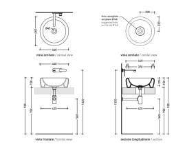 Раковина накладная Flaminia Siena 46х46 SN46AVG, Verde Giada