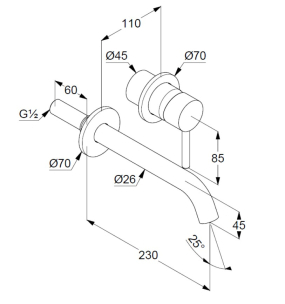 Внешняя часть Kludi Bozz 382455376 смесителя для раковины, белый матовый