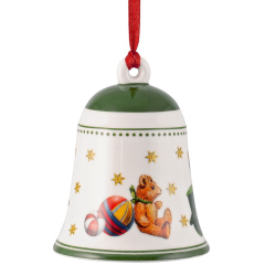 Новогодняя игрушка "Колокольчик" 6,5 см, зеленая