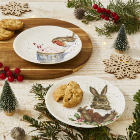 Набор тарелок для хлеба "Зарянка, кролик" 16,5 см, 2 шт