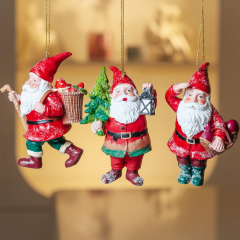 Игрушка на елку "Санта с елкой" 10 см