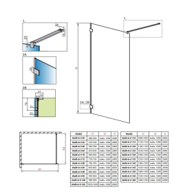 Душевое ограждение Radaway Essenza Pro 8 90х200, прозрачное стекло 8 мм, профиль брашированная оружейная сталь