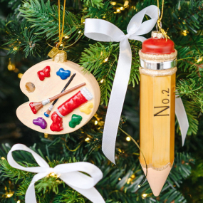 Новогодняя игрушка "Палитра" 8,3 см