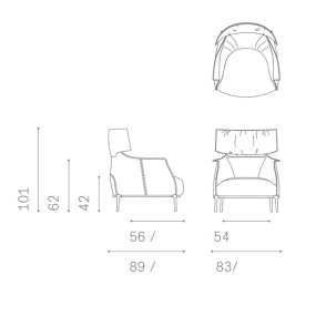 Кресло Poltrona Frau Archibald King, Sahara
