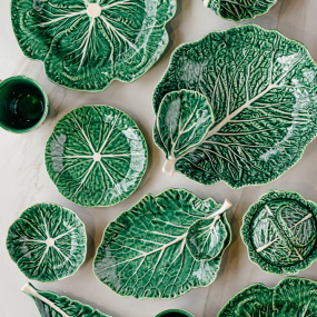 Блюдо с малой чашей Couve Natural 28х20 см