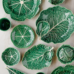 Блюдо с малой чашей Couve Natural 34х29х10 см