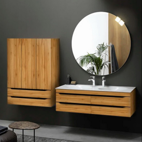 Тумба с раковиной Kolpa-San Malaya OUM 140, 141х50, подвесная, дуб