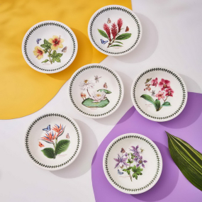Набор тарелок для пасты/супа "Экзотические цветы" 20 см, 6 шт