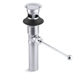 Донный клапан Kohler 7114-A-CP, с переливом, хром