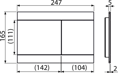 Панель смыва Alca FLAT FUN-WHITE, белый