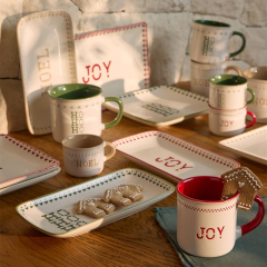 Блюдо прямоугольное Noel 25х16 см, бежевое