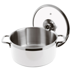 Кастрюля с крышкой Buffet Life Cooking 16 см/1,6 л, белая