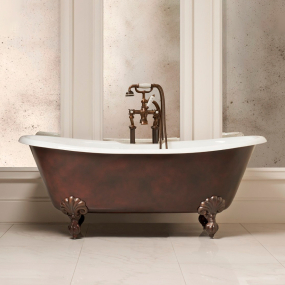Ванна чугунная Devon&Devon Admiral 172 Copper Effect, с ножками Eagle, 173x69