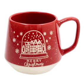 Чашка для завтрака Snowy Xmas 510 мл, красная