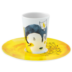 Чашка кофейная с блюдцем by Anabela Dias e Licínia Quitério 102 мл