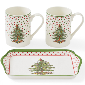Набор кружек на подносе Christmas Tree 280 мл, 3 предмета