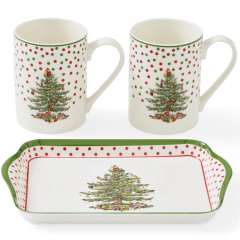 Набор кружек на подносе Christmas Tree 280 мл, 3 предмета